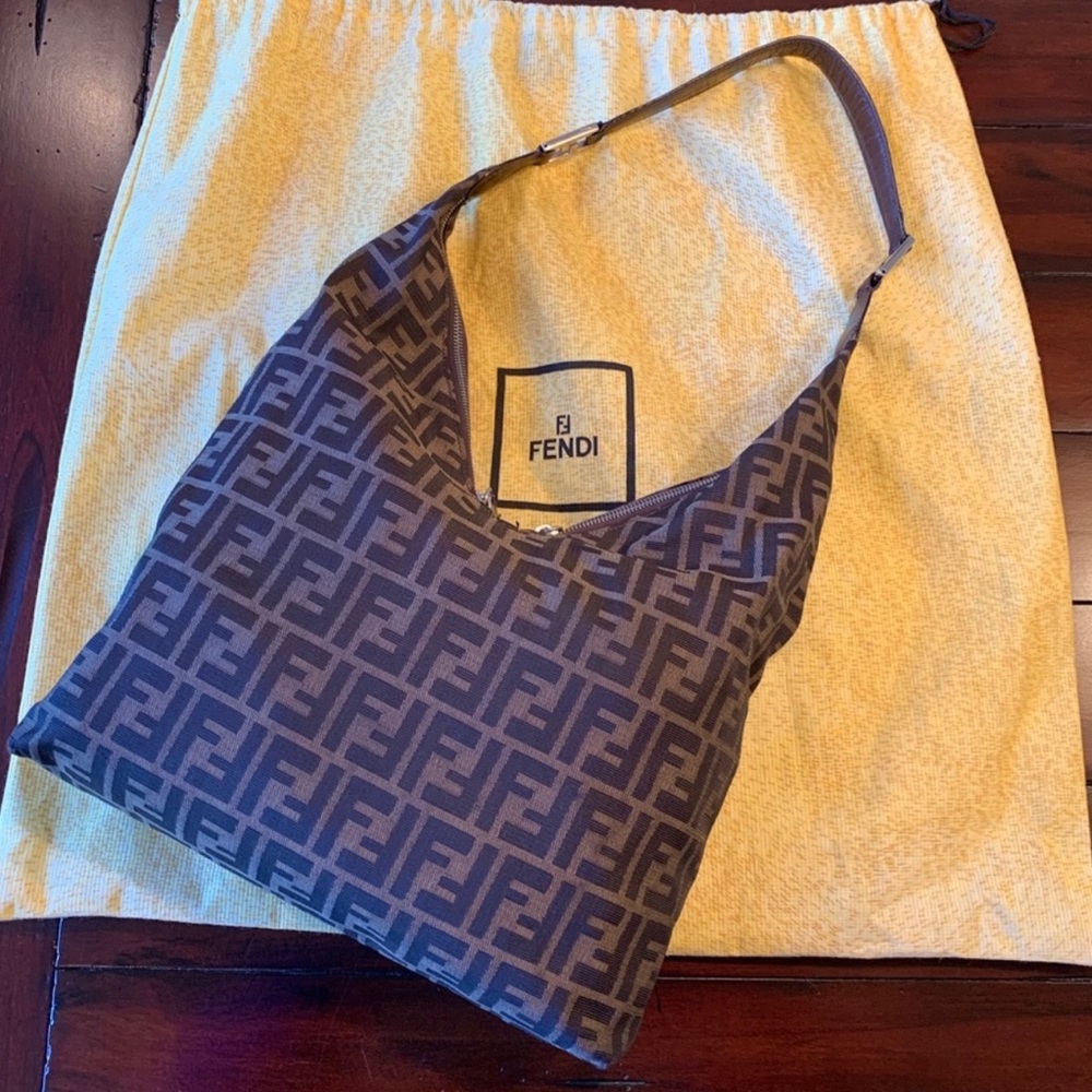 Authentic Vintage Fendi Zucca V Bag